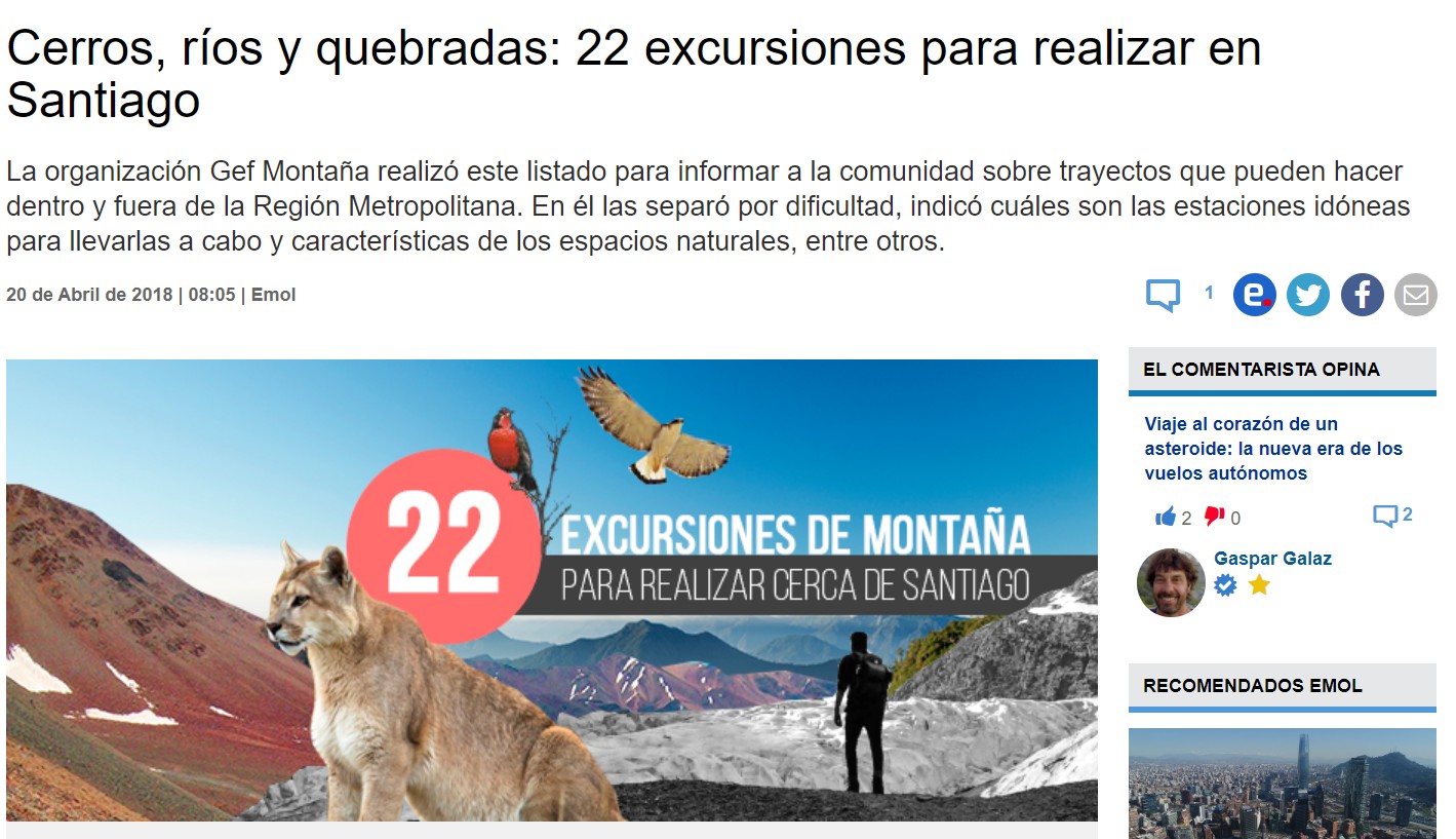 Cerros, ríos y quebradas: 22 excursiones para realizar en Santiago