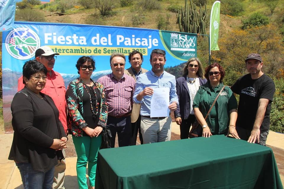 Firma acuerdo Paisaje de Conservación “Islas y Cordones del Maipo” en la 1era Fiesta del Paisaje.