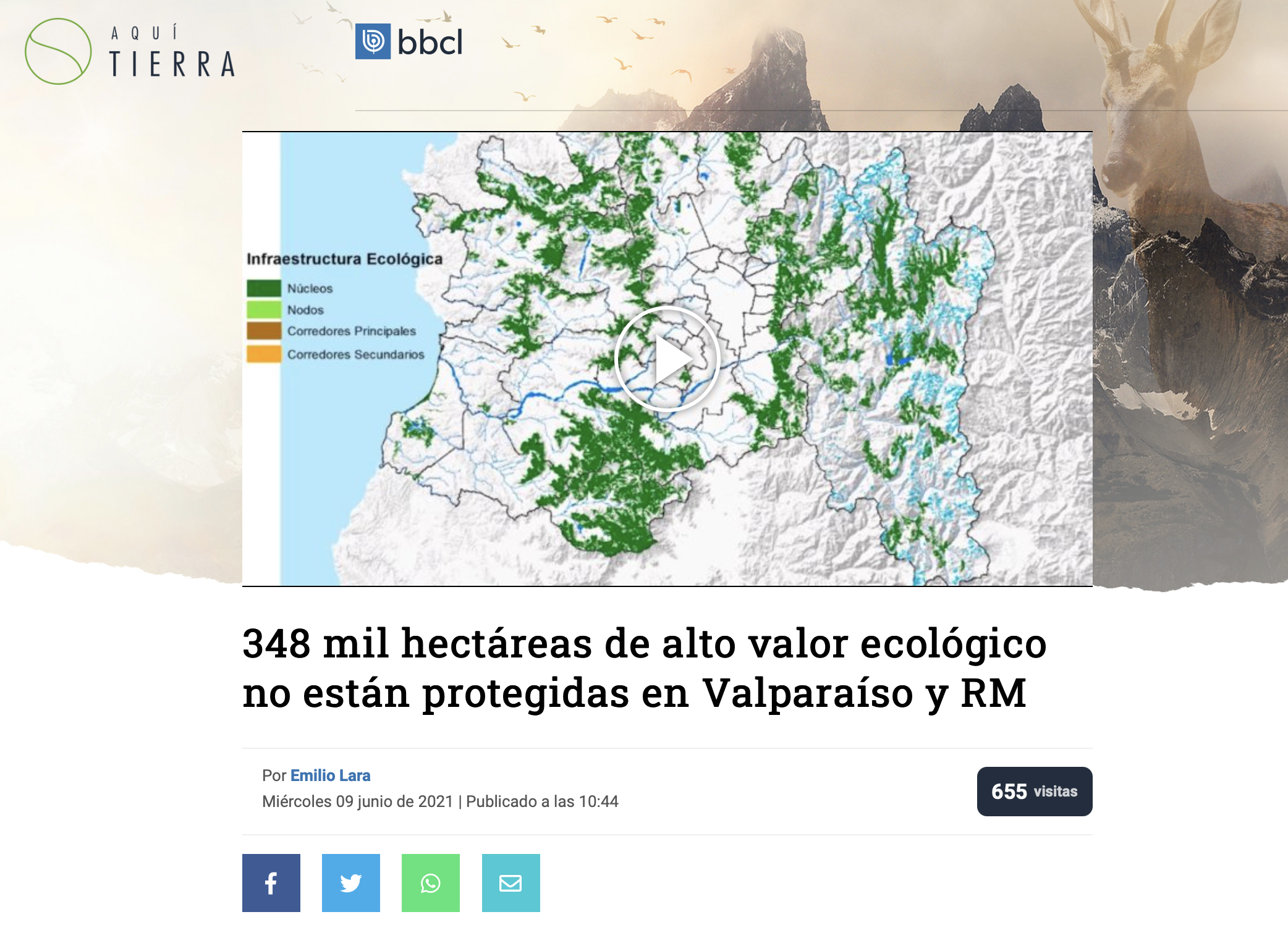 348 mil hectáreas de alto valor ecológico no están protegidas en Valparaíso y RM
