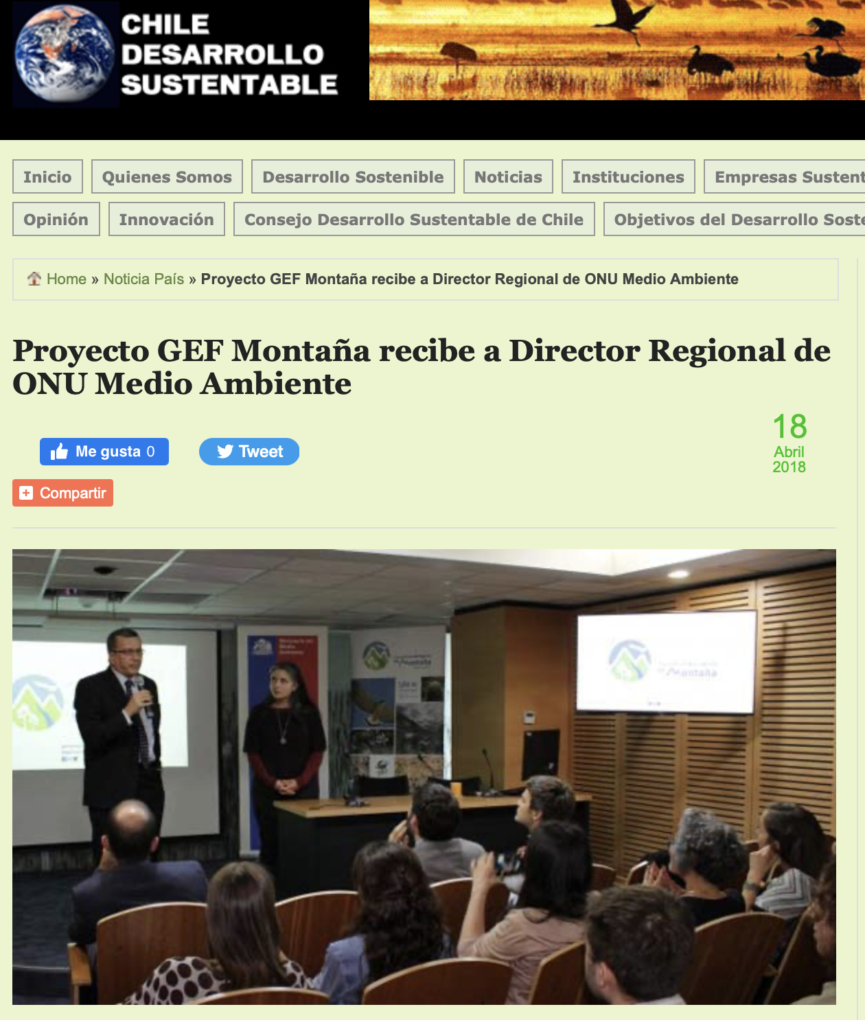 Proyecto GEF Montaña recibe a Director Regional de ONU Medio Ambiente